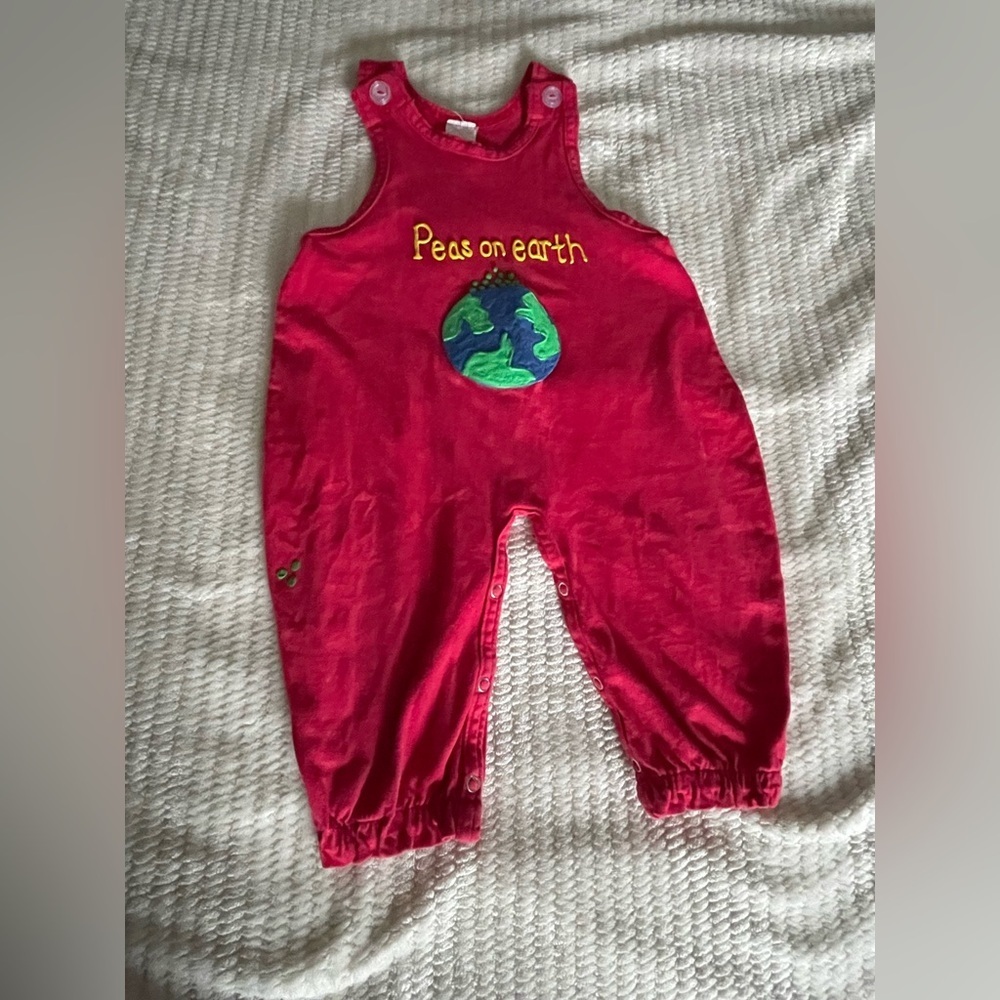 GK Red Kids Bodysuit with Earth Design
